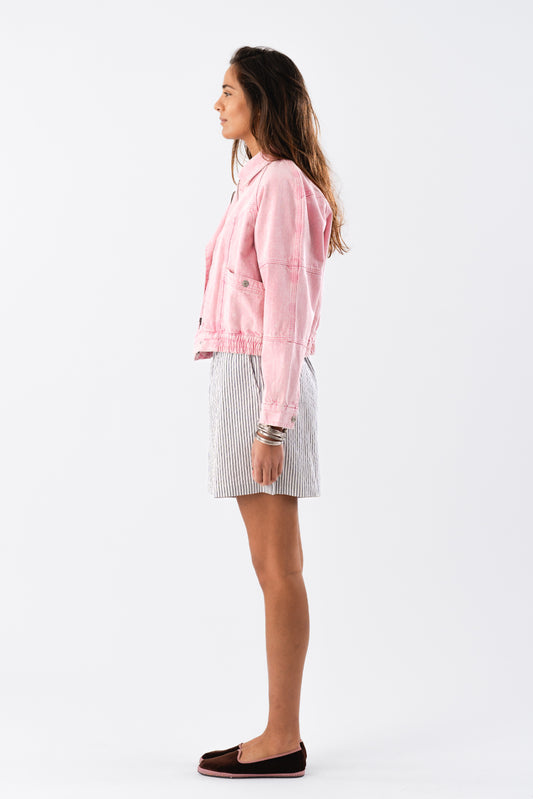 Lollys Laundry Kingston Denim Jacket - Pink