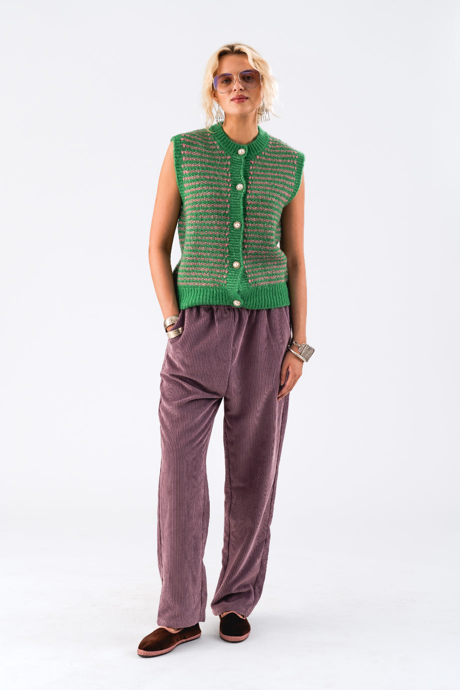 Lollys Laundry Nynne Knit Vest - Green