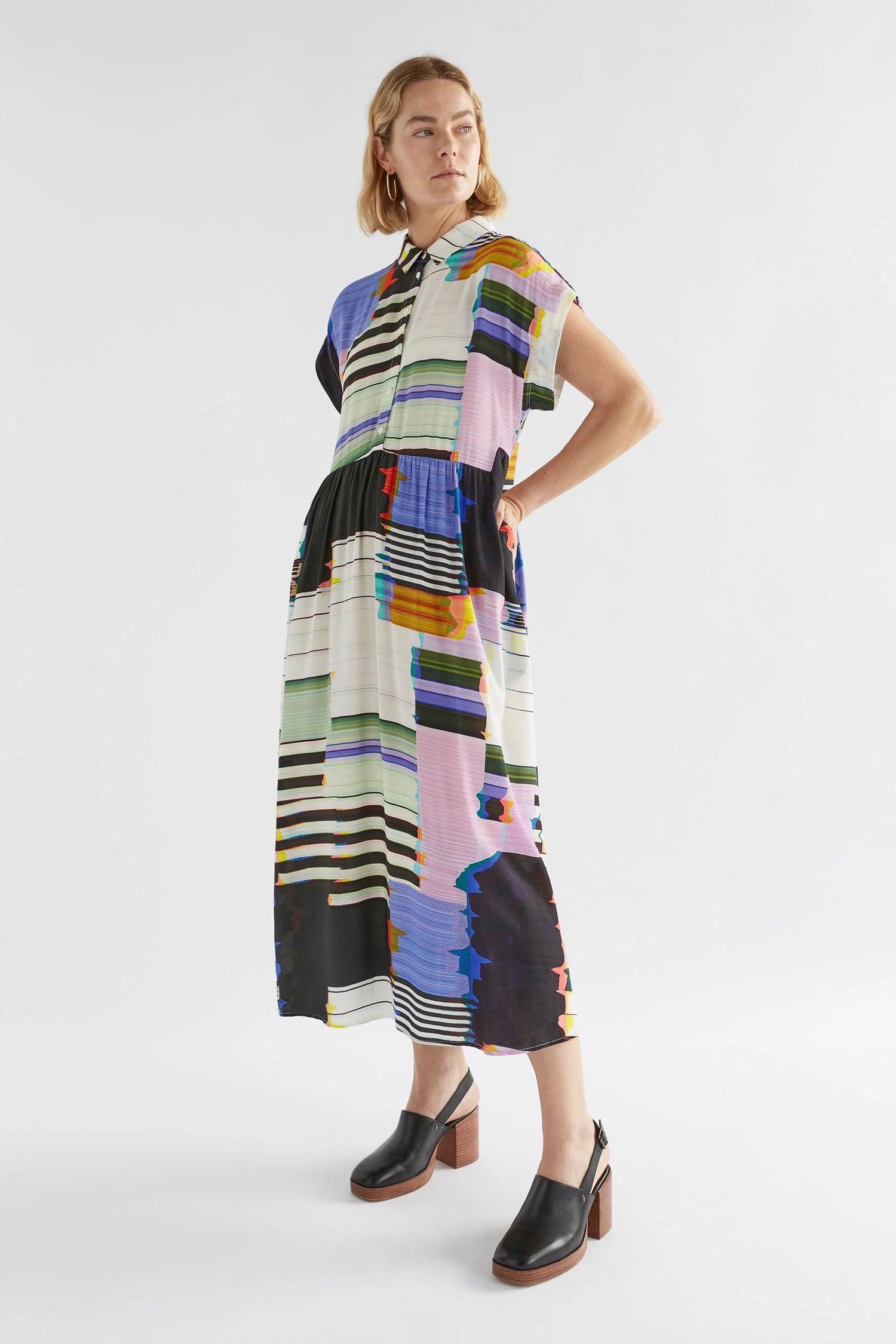 Elk Glitch Print Berg Dress