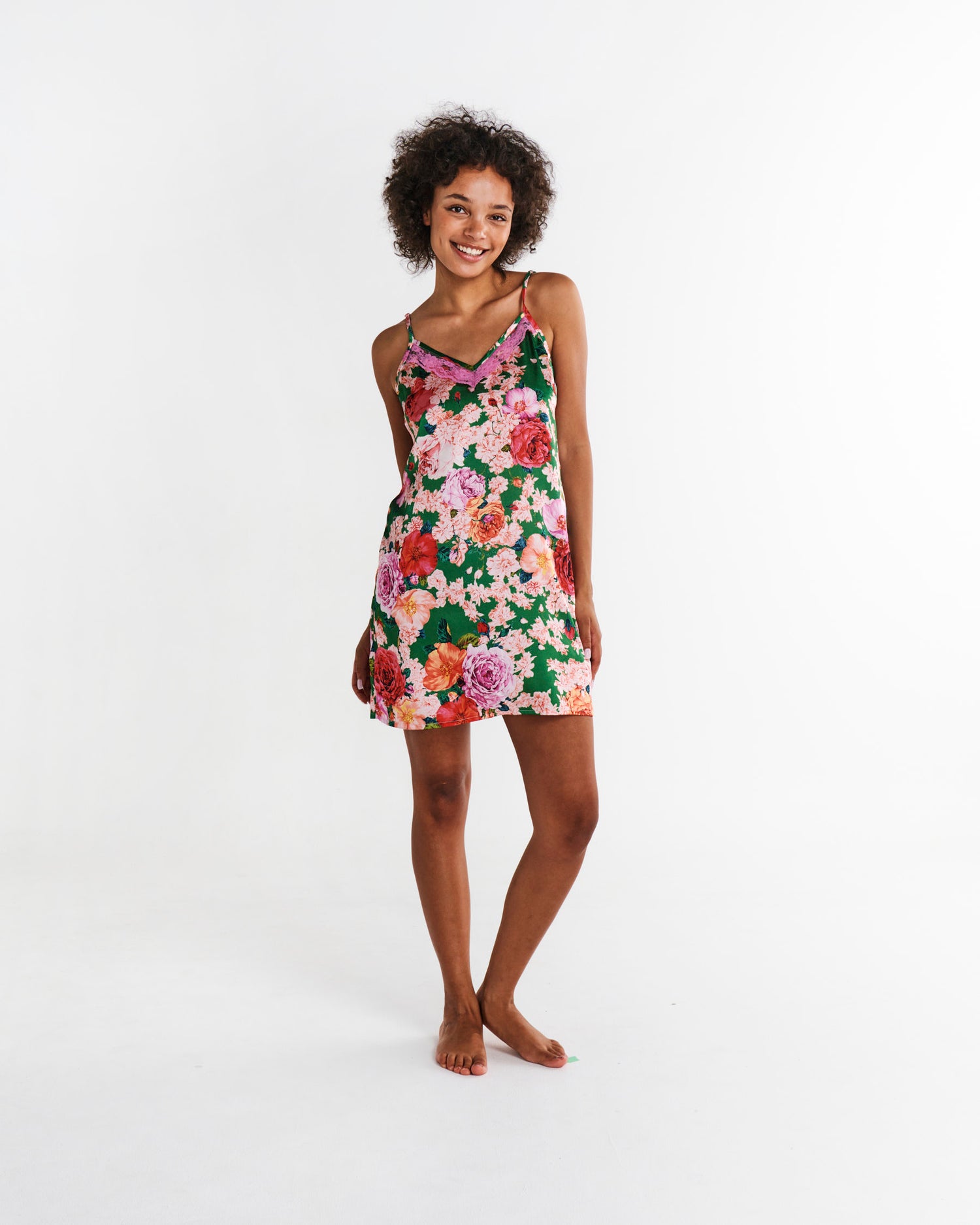 Kip & Co Rose Garden Satin Cami Nightie