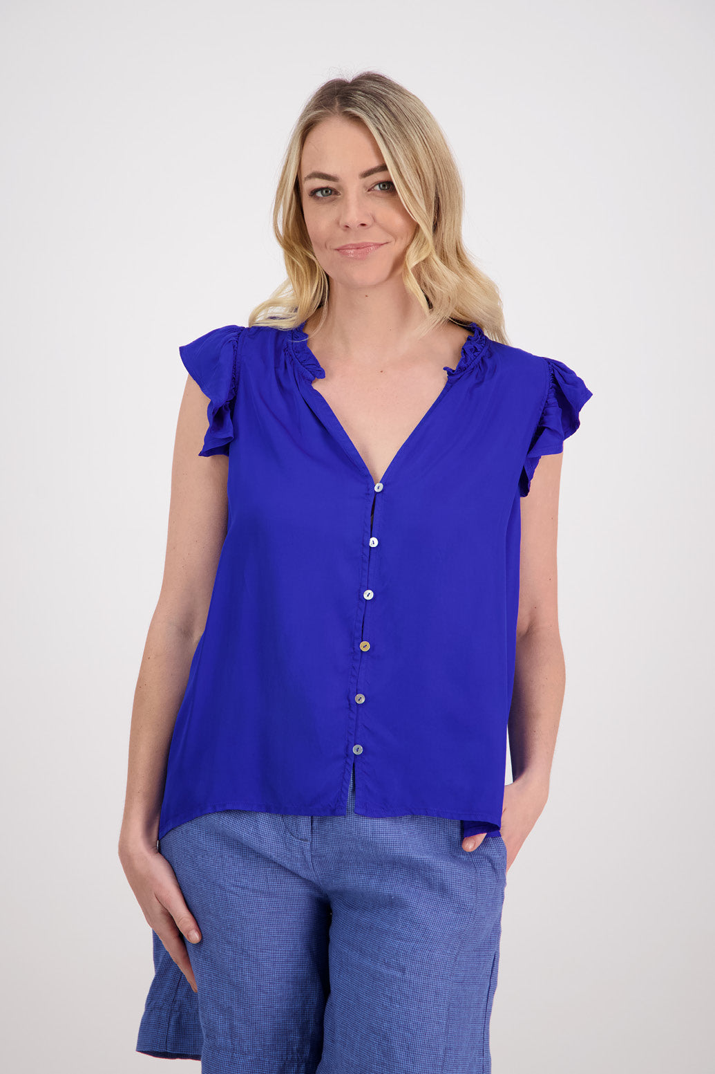 Brairwood Paisley Top - Bright Blue