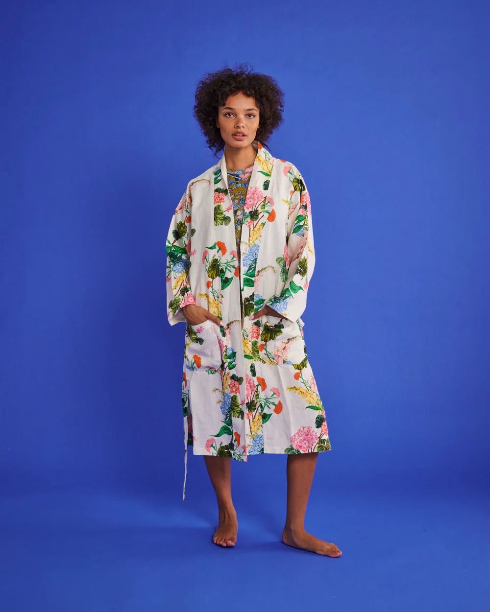 Kip & Co Bouquet Beauty Linen Robe S/M