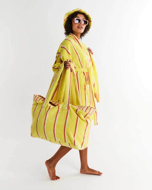 Kip & Co Pina Colada Stripe Terry Oversize Beach Bag