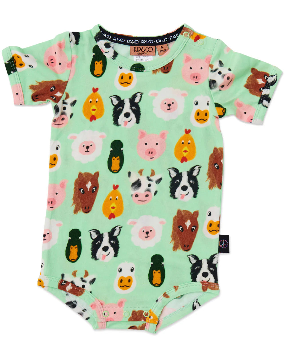 Kip & Co Farm Friends Organic Short Sleeve Romper