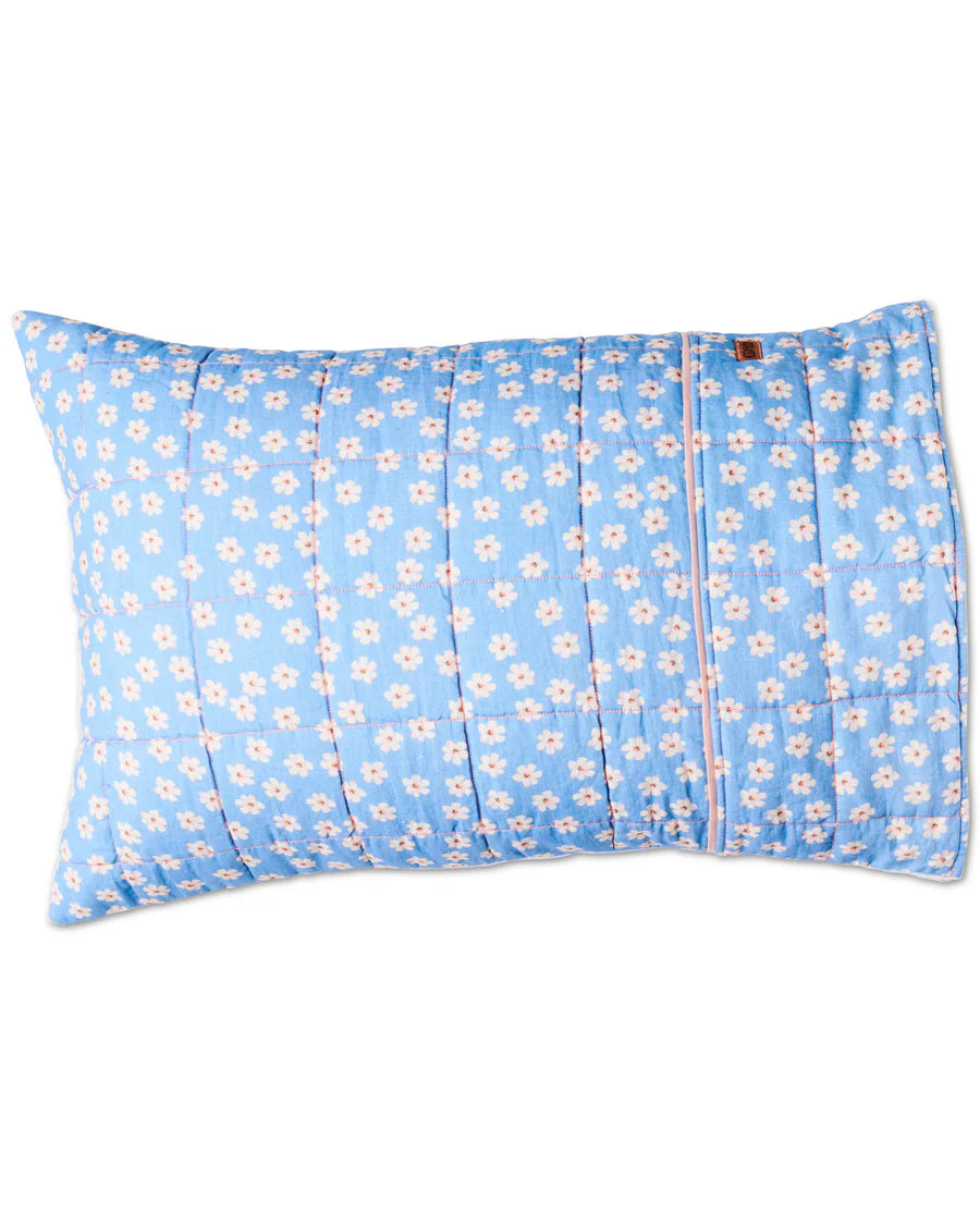 Kip & Co Lazy Sunday Reversible Linen Quilted Pillowcases  2piece