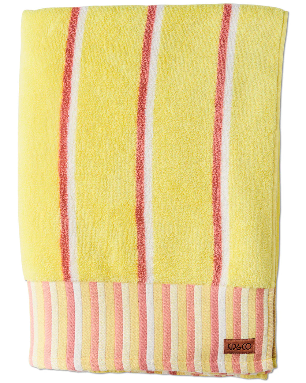 Kip & Co Pina Colada Stripe Terry Bath Sheet / Beach Towel