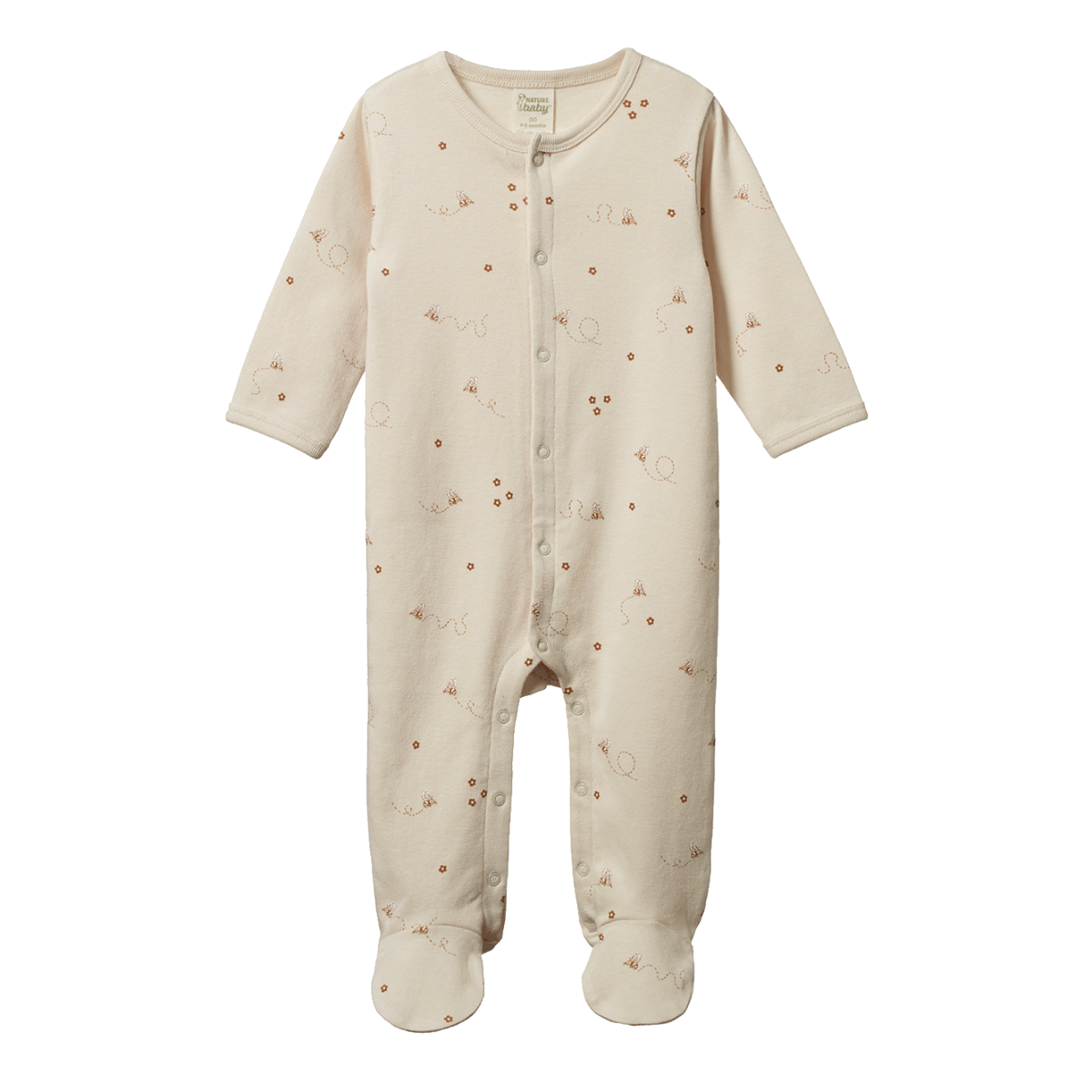 Nature Baby Cotton Stretch & Grow - Bumble Bee Print