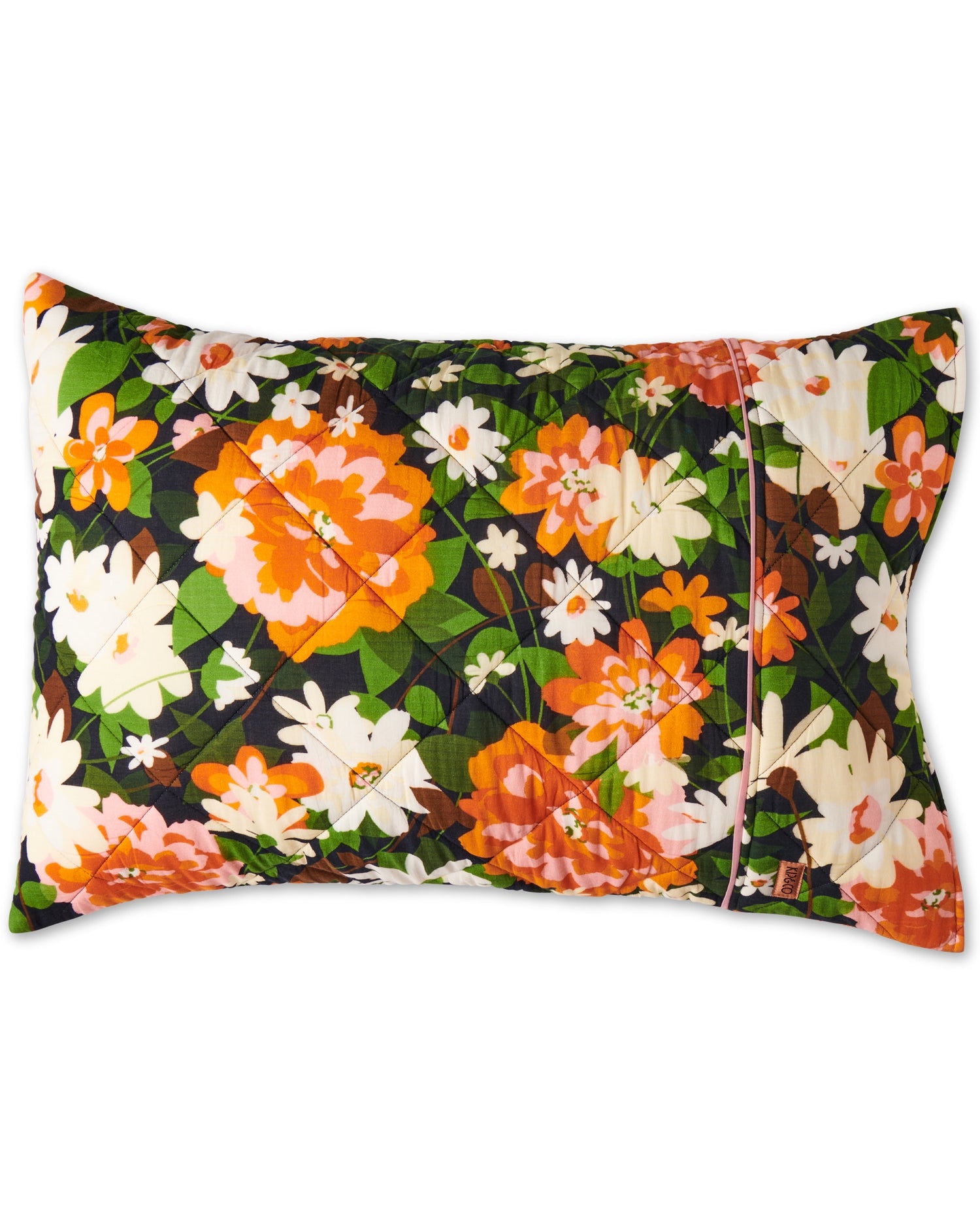 Kip & Co Dreamy Floral Organic Cotton Quilted Pillowcase