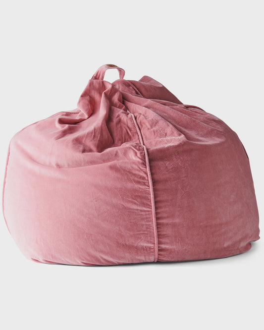 Kip & Co Dusty Rose Velvet Bean Bag - Unfilled